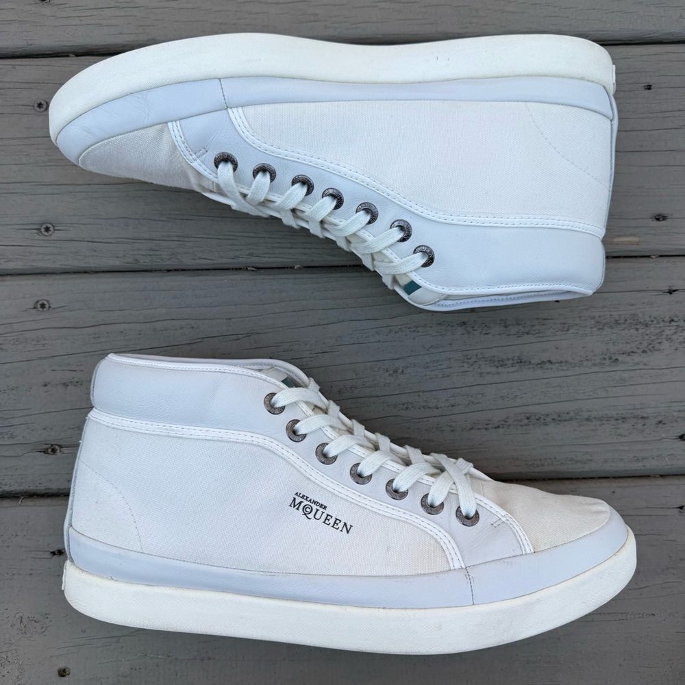 Alexander McQueen X Puma Rabble Formula One Sneakers in white size 13 - Picture 7 of 12